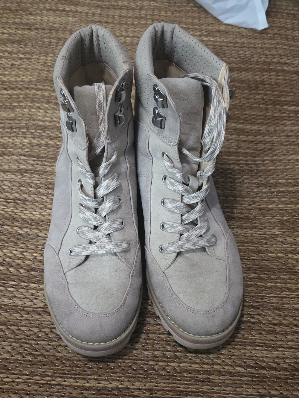 Sole Society Taupe Combat Boot Size 8